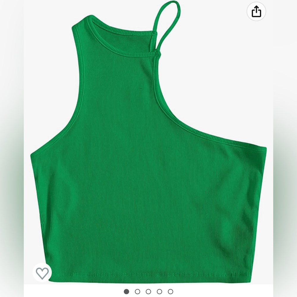 Small green Amazon crop top